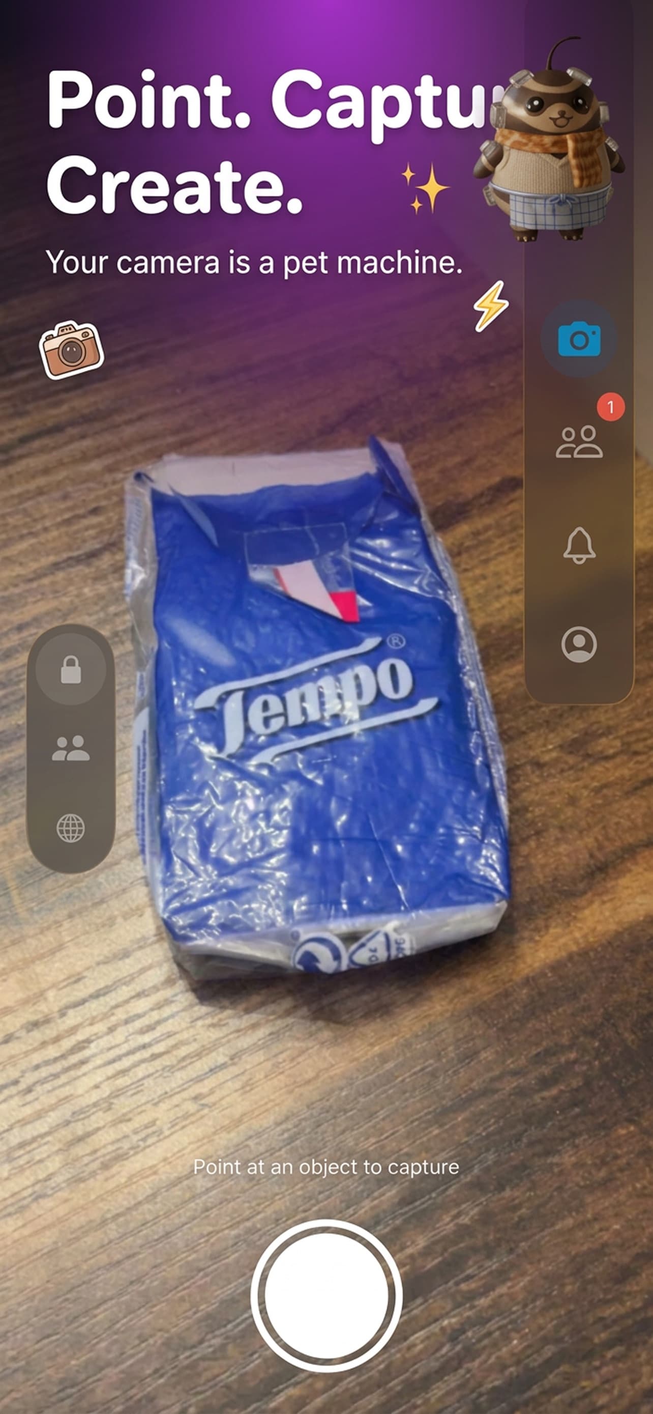 Point capture create camera flow screenshot